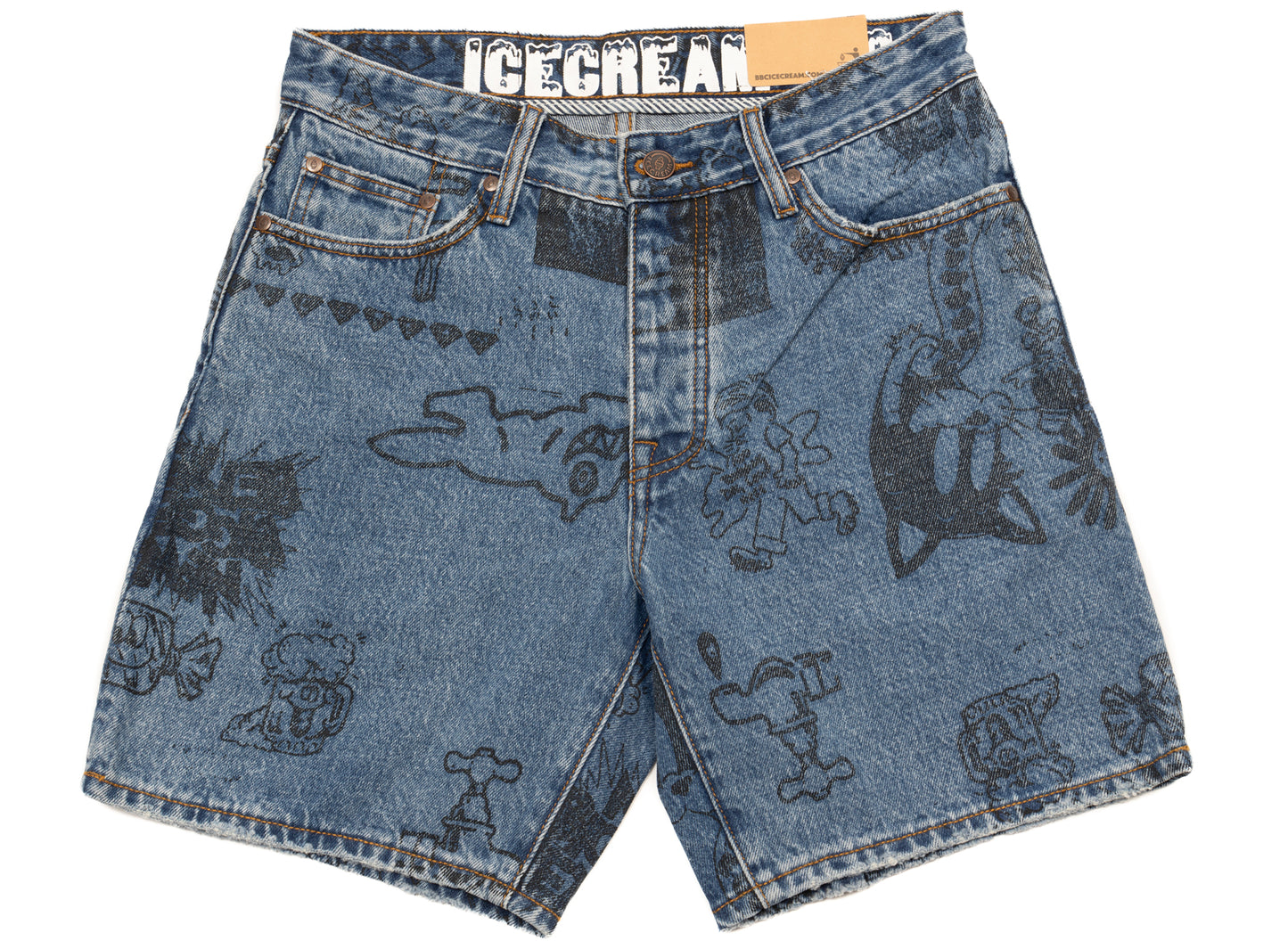 Eiscreme Sonne Kurze Jeansshorts
