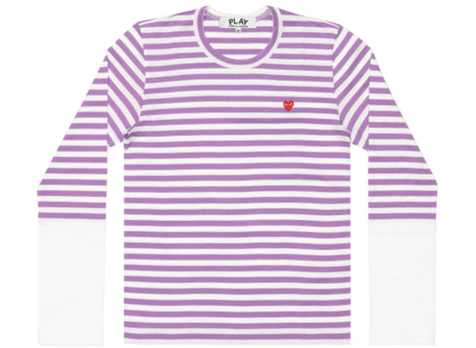 Comme des Garçons PLAY Langarm-T-Shirt mit Farbblock-Streifen