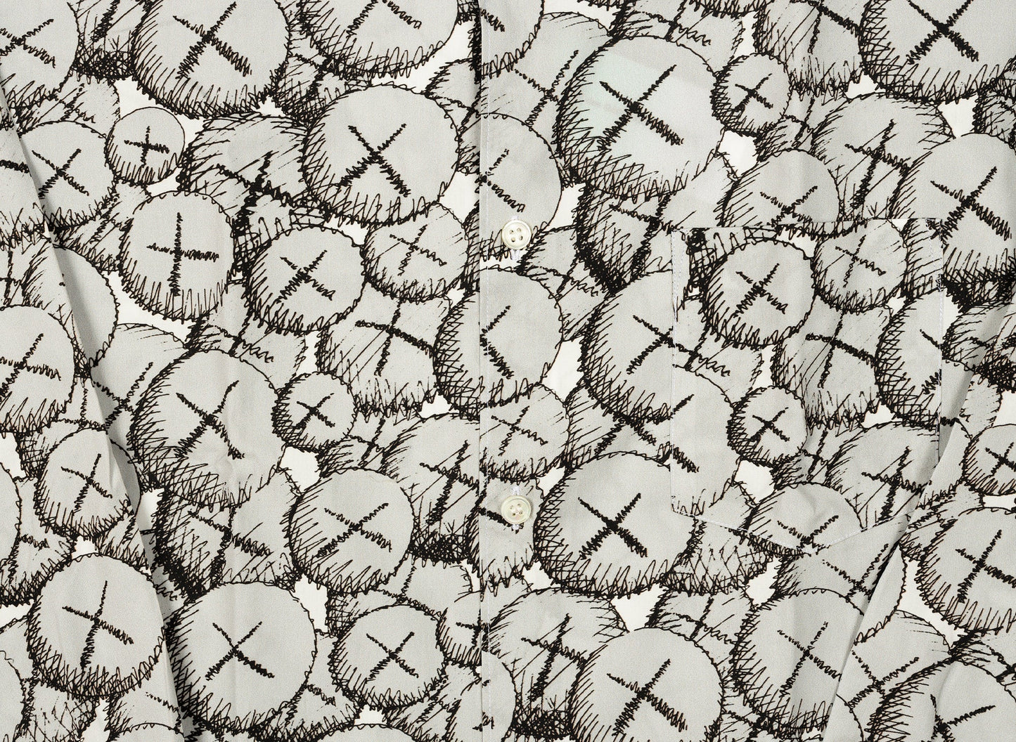 Comme des Garçons SHIRT x KAWS Hemd aus Webstoff mit Knöpfen
