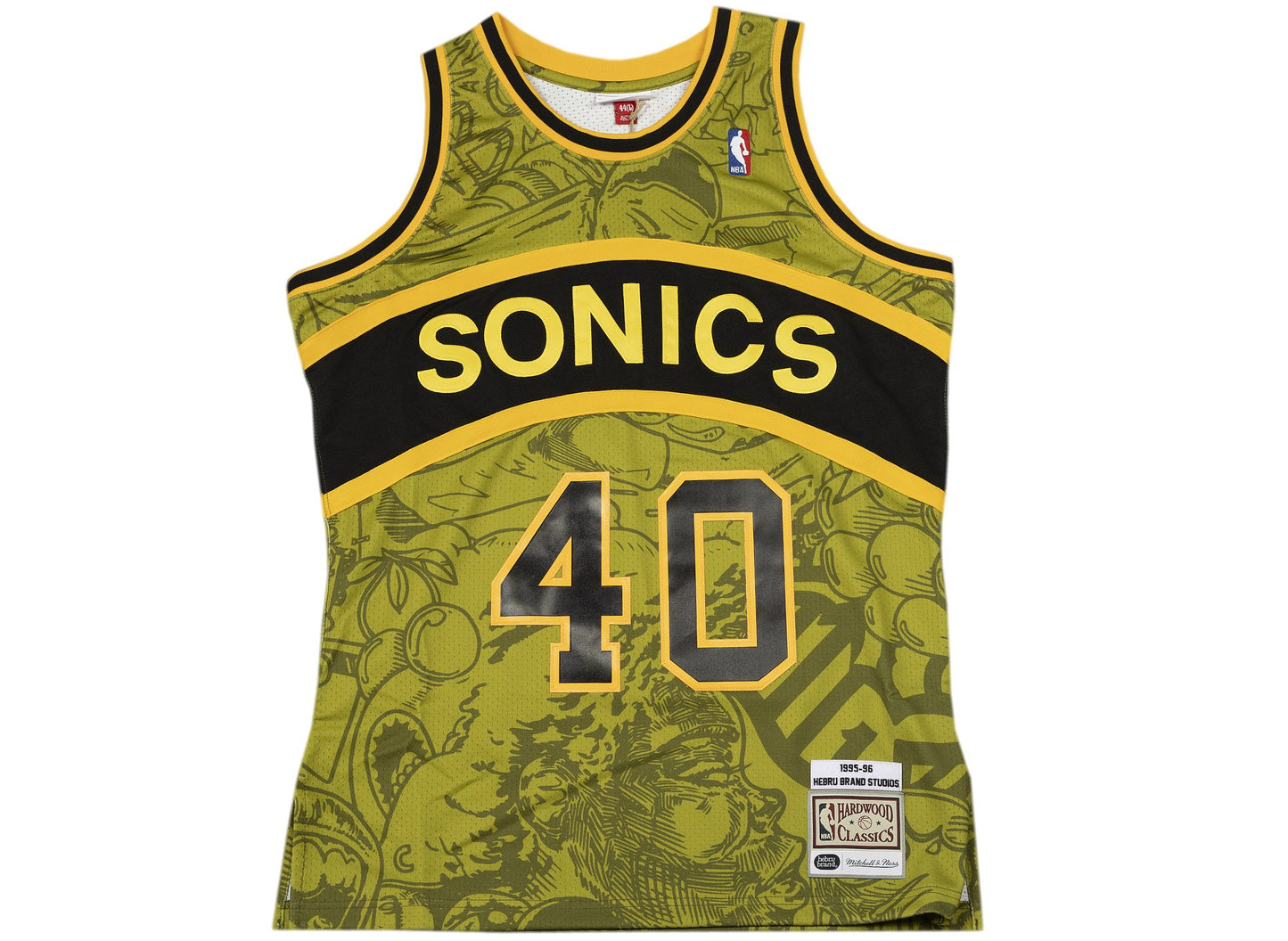 Camiseta NBA Seattle Supersonics Mitchell & Ness x Hebru Brantley