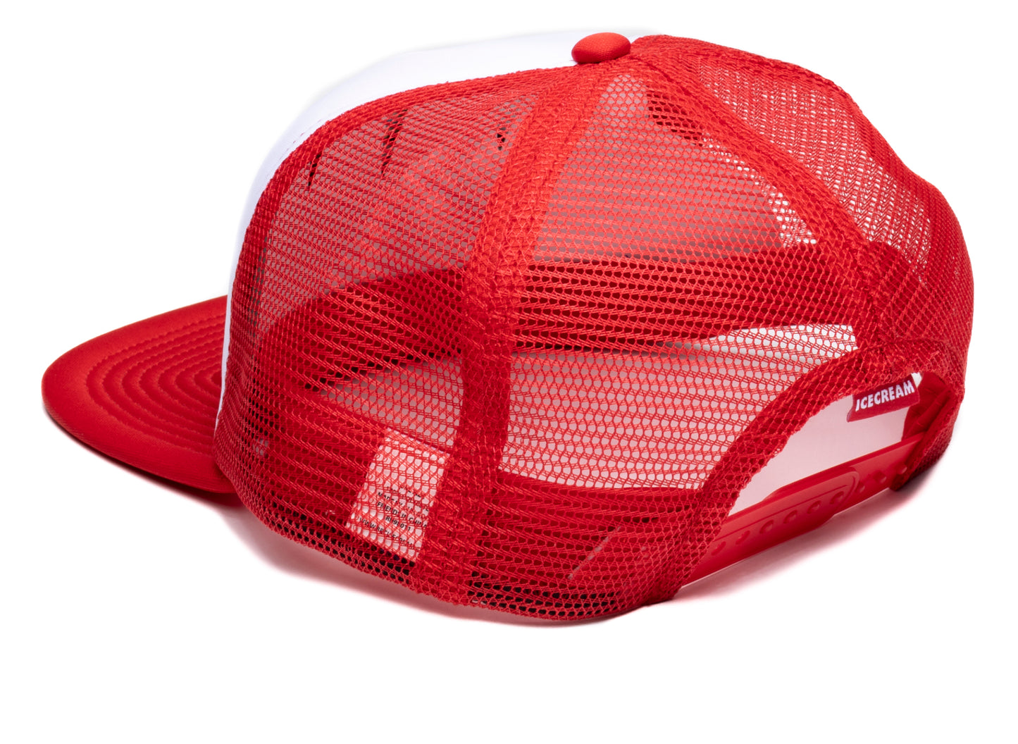 Gorra trucker Skully de helado en rojo