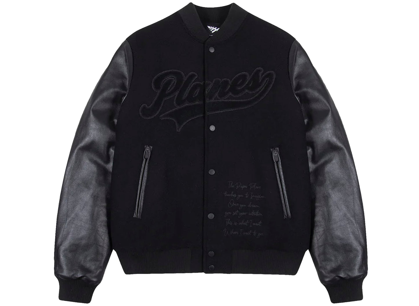 Paper Planes Collegejacke Dreifach-Schwarz