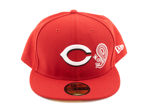 Gorra ajustada New Era 59FIFTY Cincinnati Reds con visera de paisley