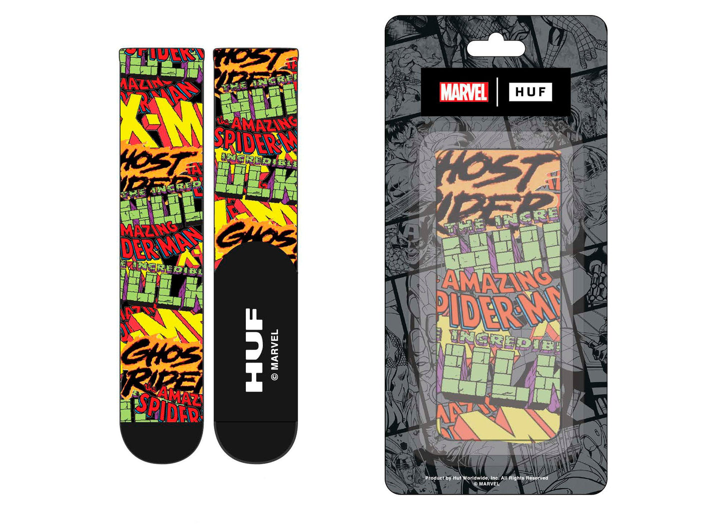 Calcetines HUF Marvel con el logo
