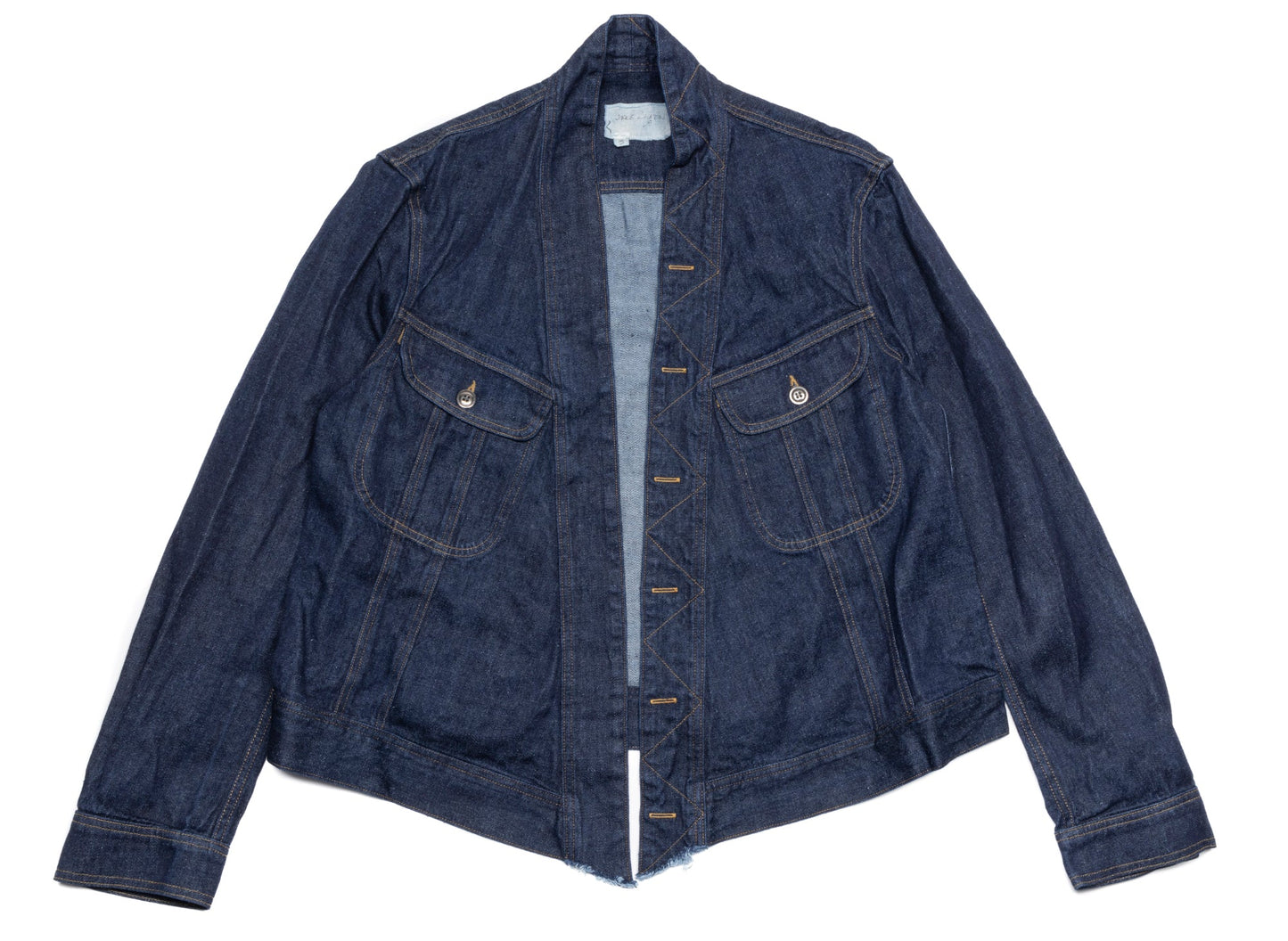 Chaqueta camionera Greg Lauren de mezclilla lavada GL1