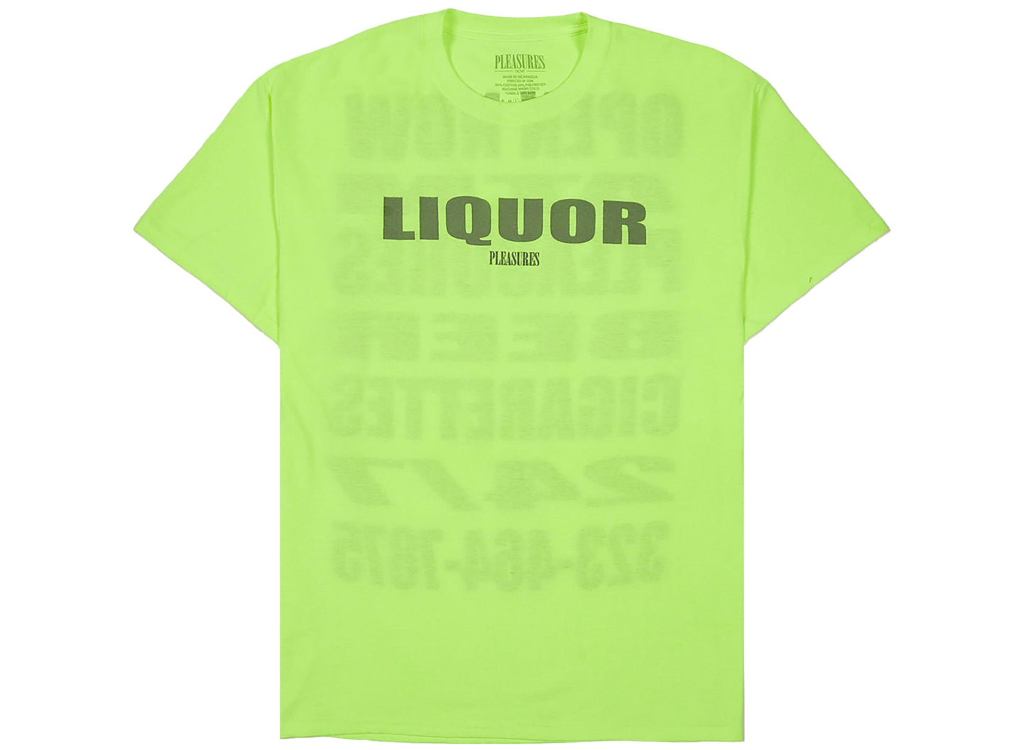 Pleasures Liquor Tee in Green