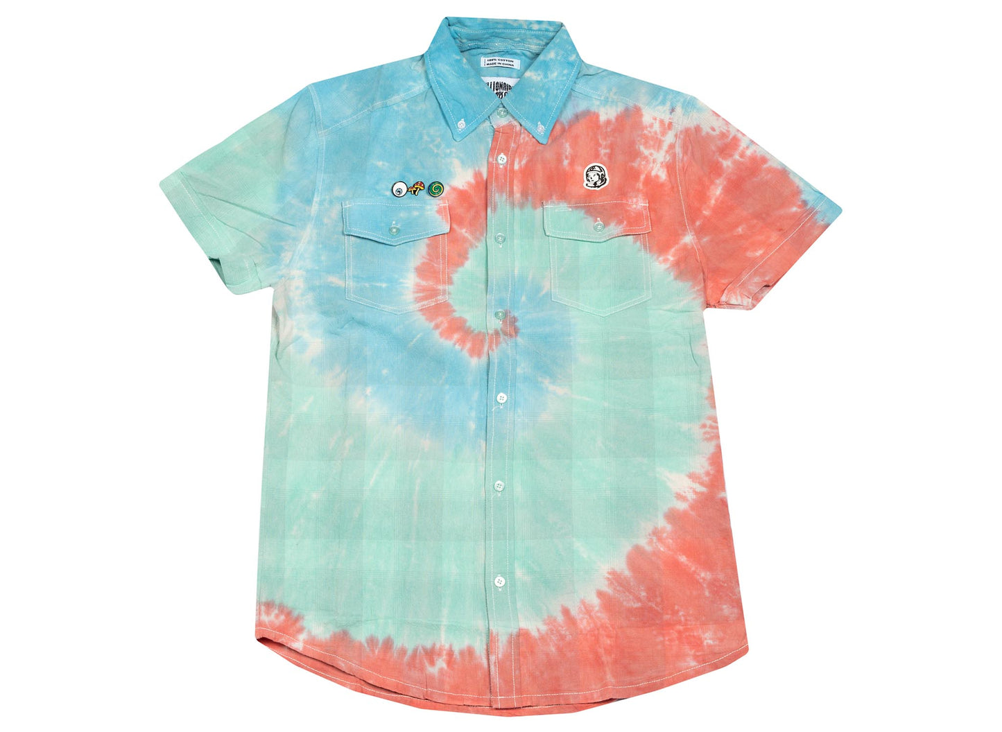 Camisa tejida de manga corta Ice Cream Plaid Dye