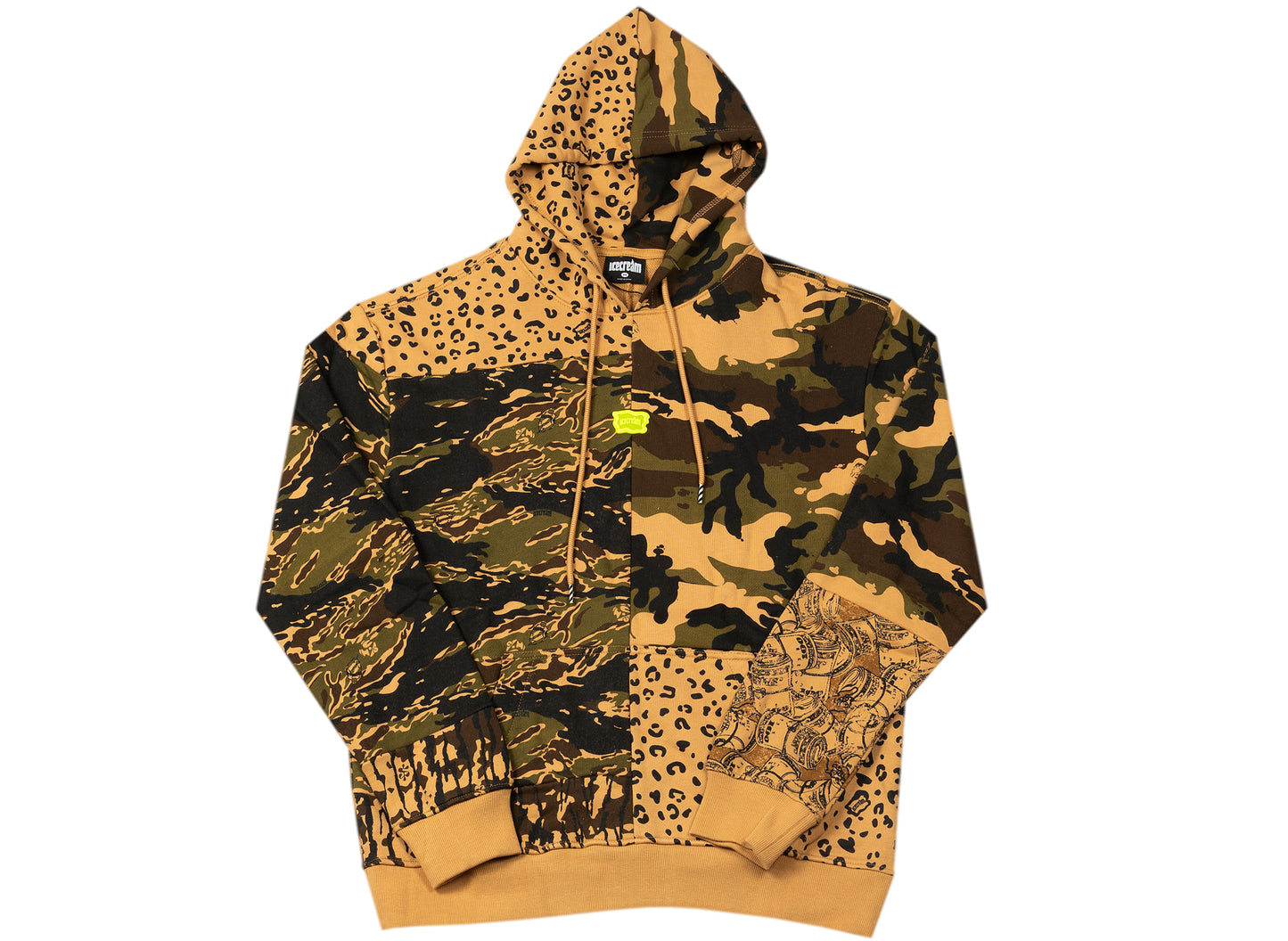 Sudadera con capucha y collage de helados