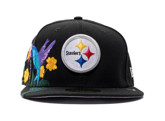 Gorra New Era Blooming de los Pittsburg Steelers