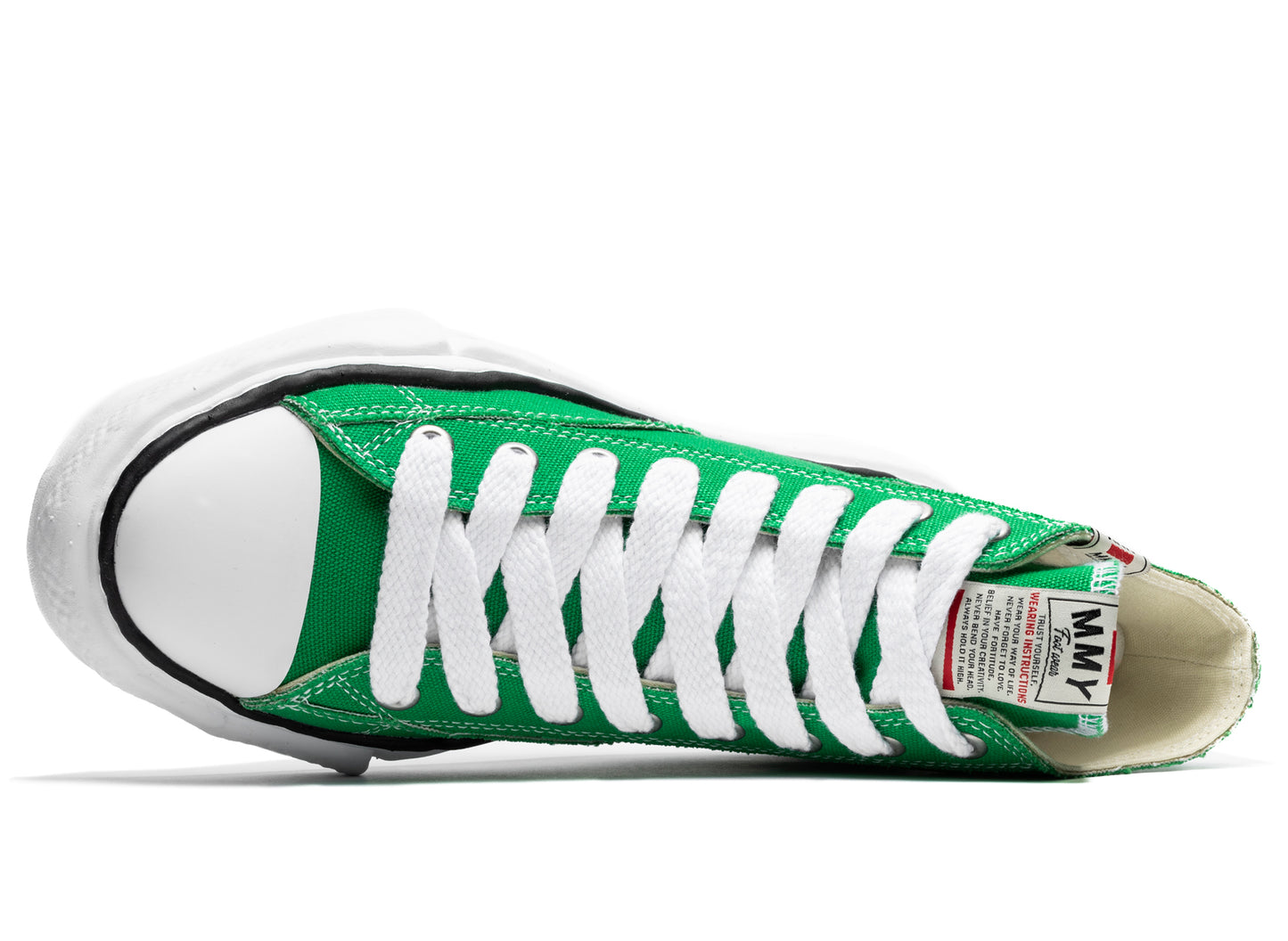 Maison Mihara Yasuhiro High Top Lace Up Sneaker in Green