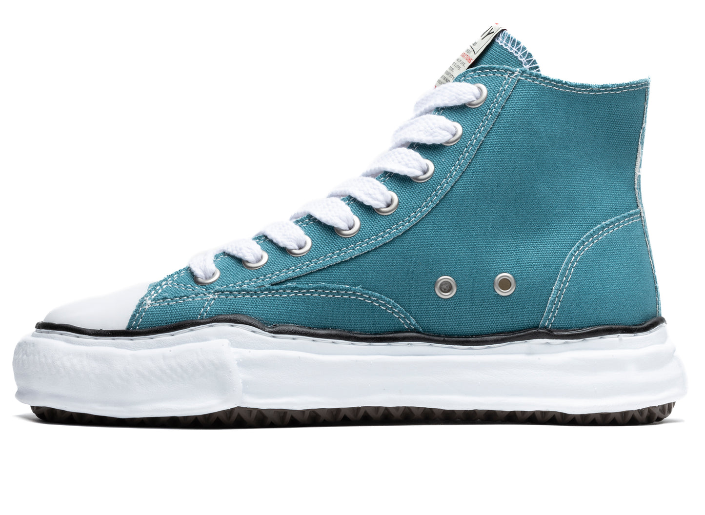 Zapatilla de caña alta con cordones Maison Mihara Yasuhiro en azul