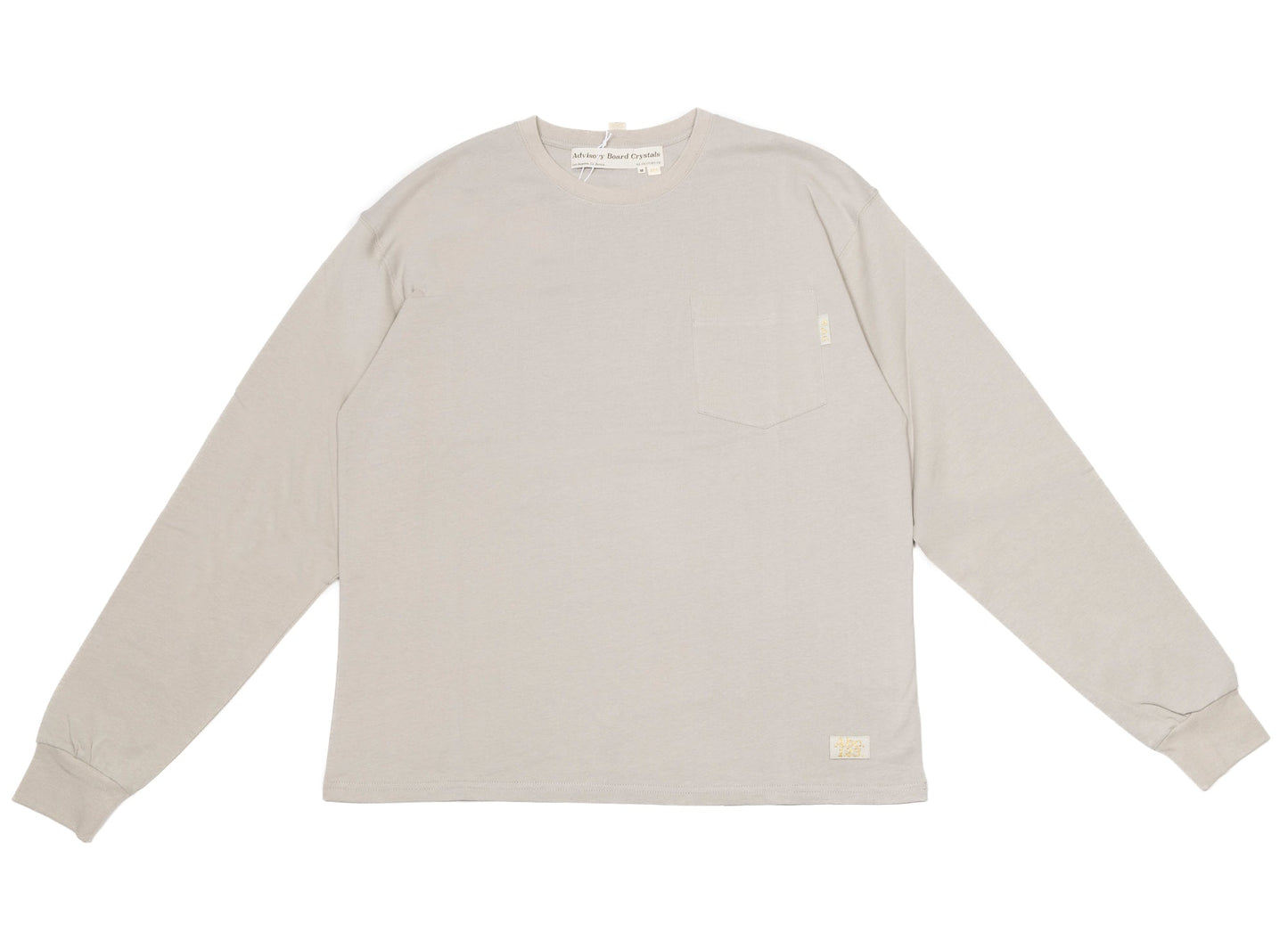 Advisory Board Crystals Abc. 123. Camiseta de manga larga con bolsillo en gris jaspeado