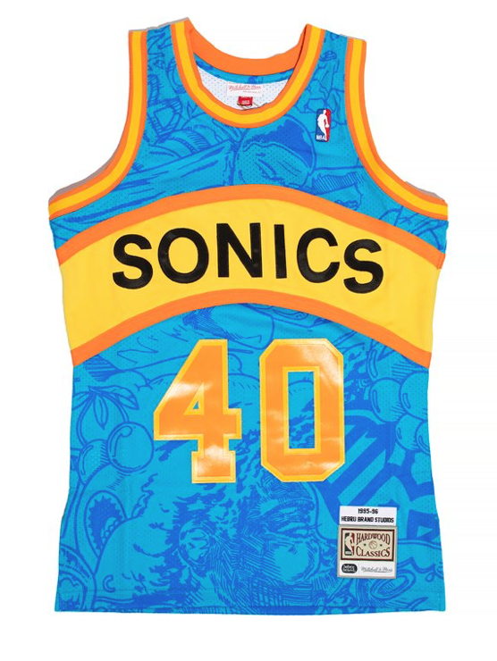 Mitchell & Ness x Hebru Brantley NBA Seattle Supersonics Camiseta Hebru