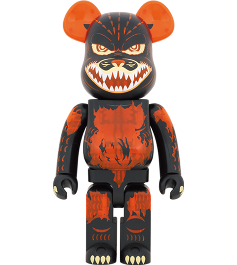Figura Medicom BE@RBRICK Godzilla vs. Destroyah Meltdown: Versión Naranja Transparente 1000%
