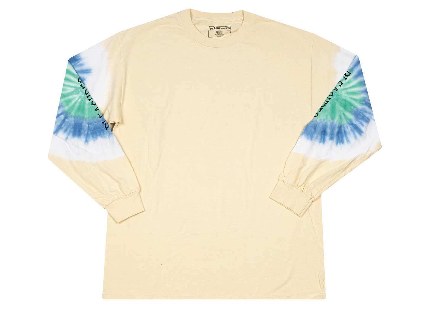 Pleasures Not Afraid Tye Dye Manga Larga 'Creme'