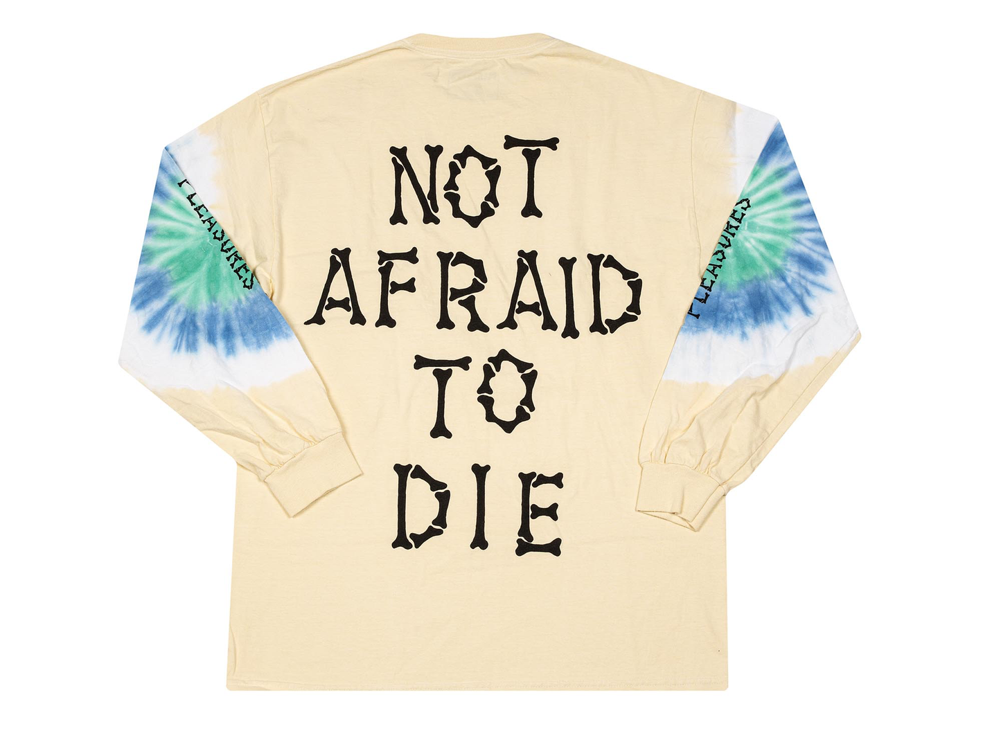 Pleasures Not Afraid Tye Dye Manga Larga 'Creme'