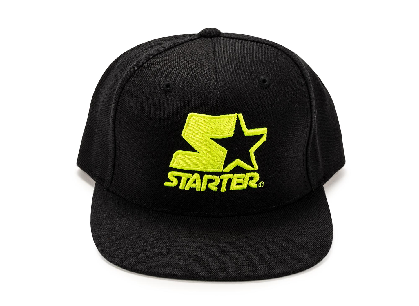 Starter Herren Snapback-Cap mit flachem Schirm „Black/Neon“