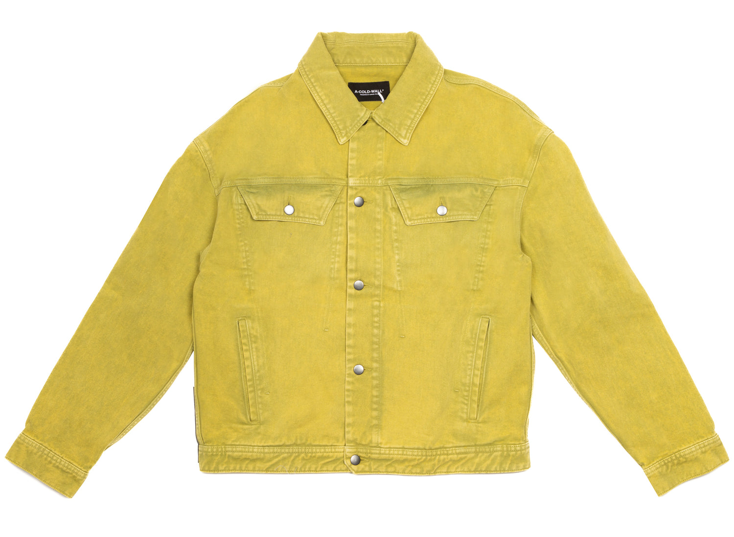 A-COLD-WALL* Overdye Denim Jacket in Green Ochra