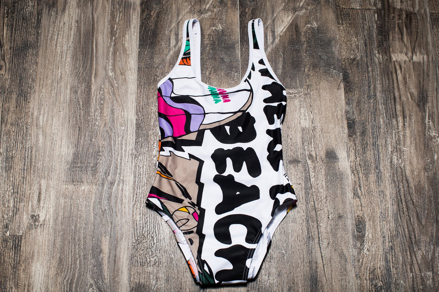Adidas CM Bodysuit, front view laid flat