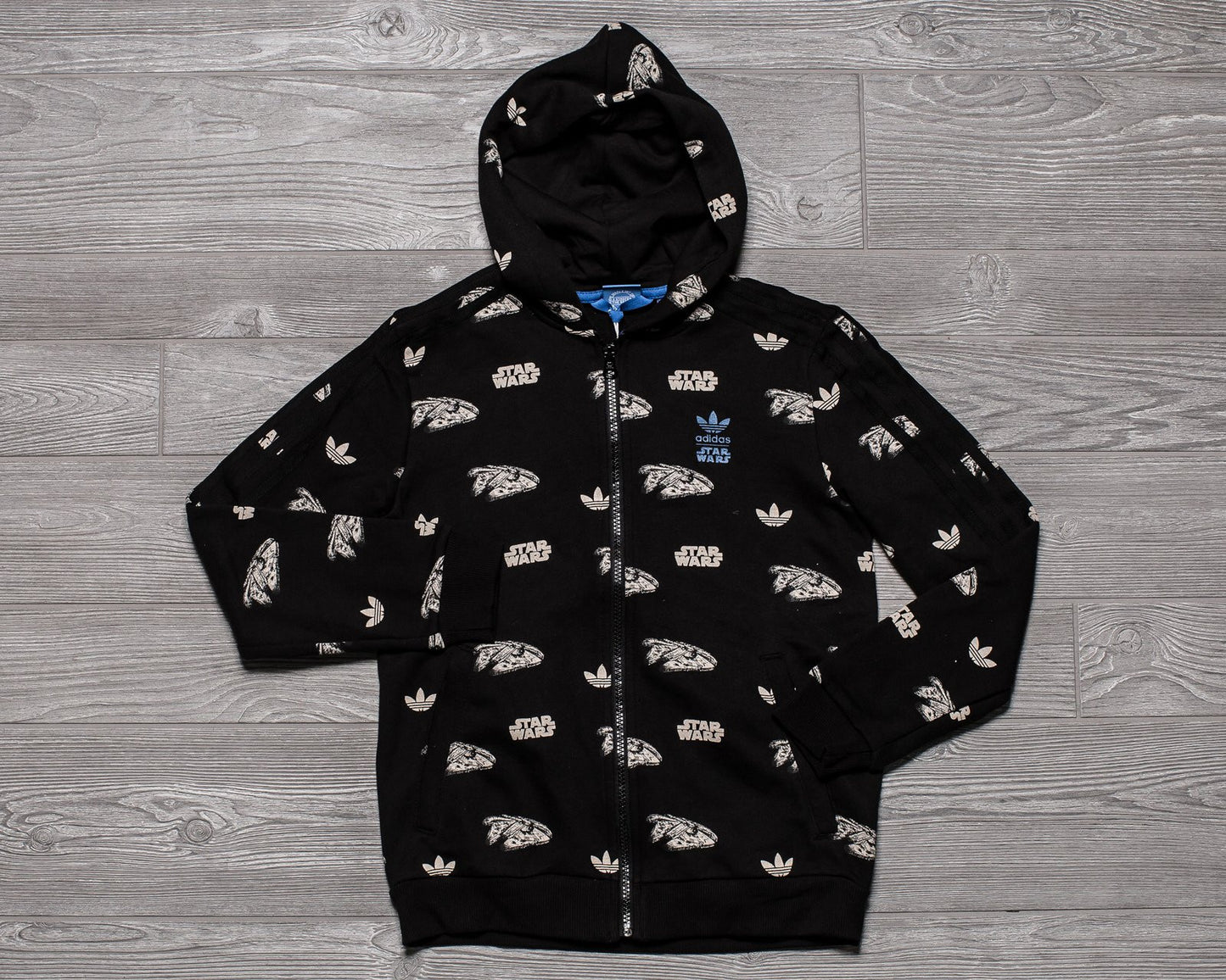 Adidas Junior Star Wars MF Hoodie, front view laid flat