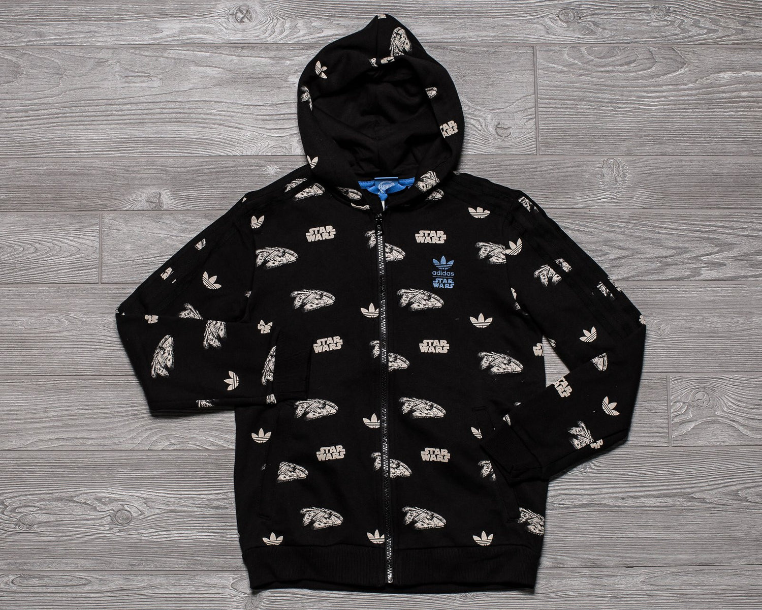 Adidas Junior Star Wars MF Hoodie, front view laid flat