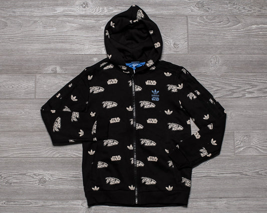 Adidas Junior Star Wars MF Hoodie, front view laid flat