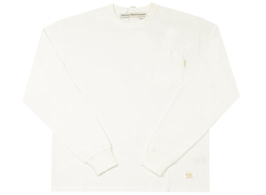 Advisory Board Crystals Long Sleeve Pocket Tee in Selenite