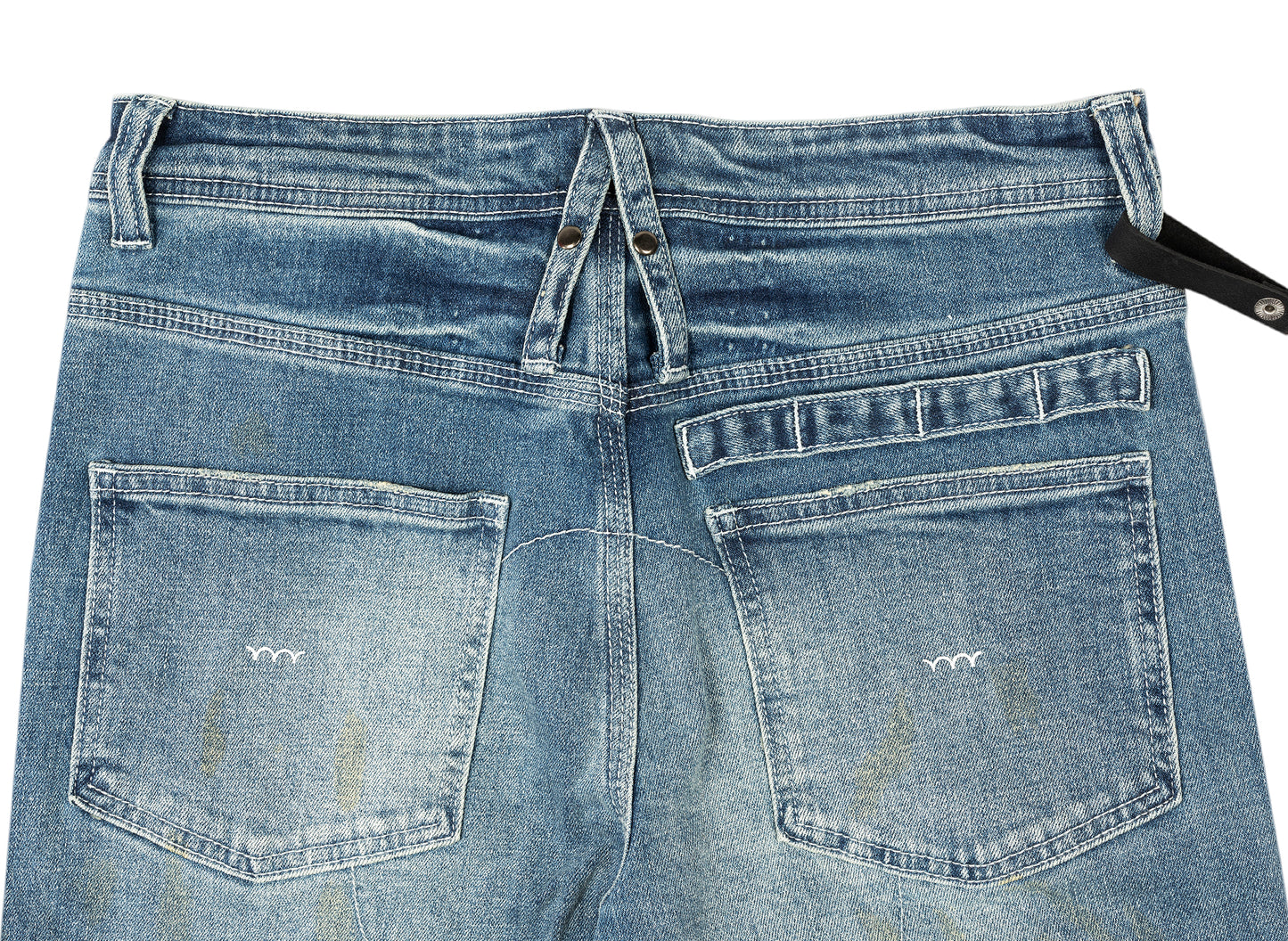 BLUECARATS Gianni Slim Fit Cargo Jeans in Oil Stained Indigo