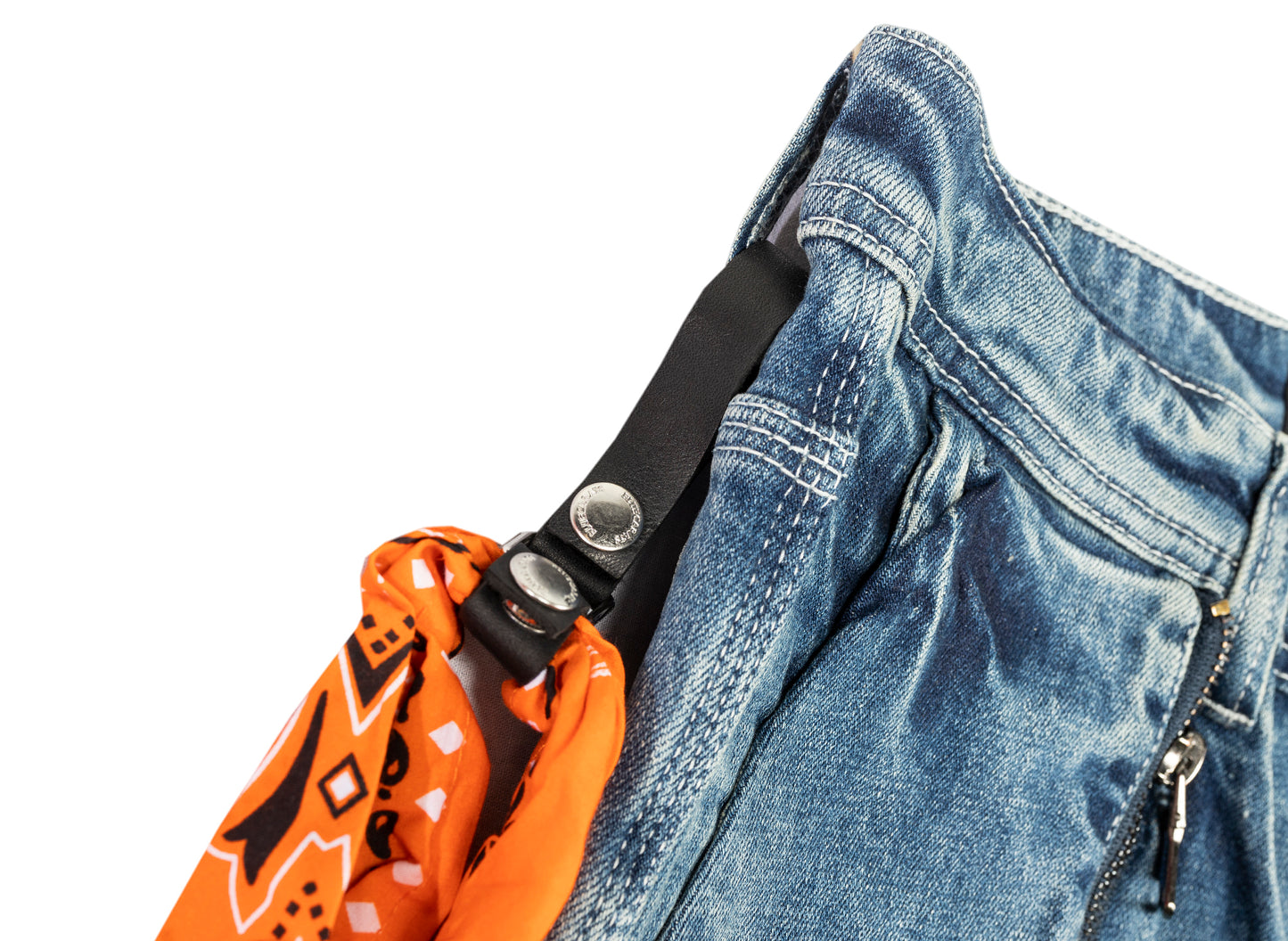 BLUECARATS Gianni Slim Fit Cargo Jeans in Oil Stained Indigo