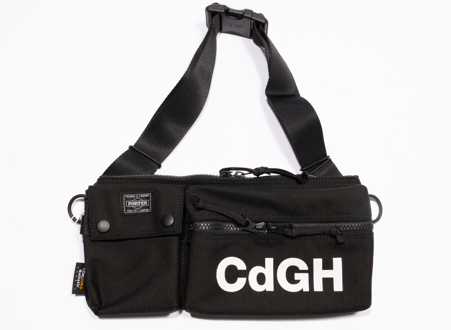 Comme des Garçons HOMME Cordura Porter Waistbag in Black