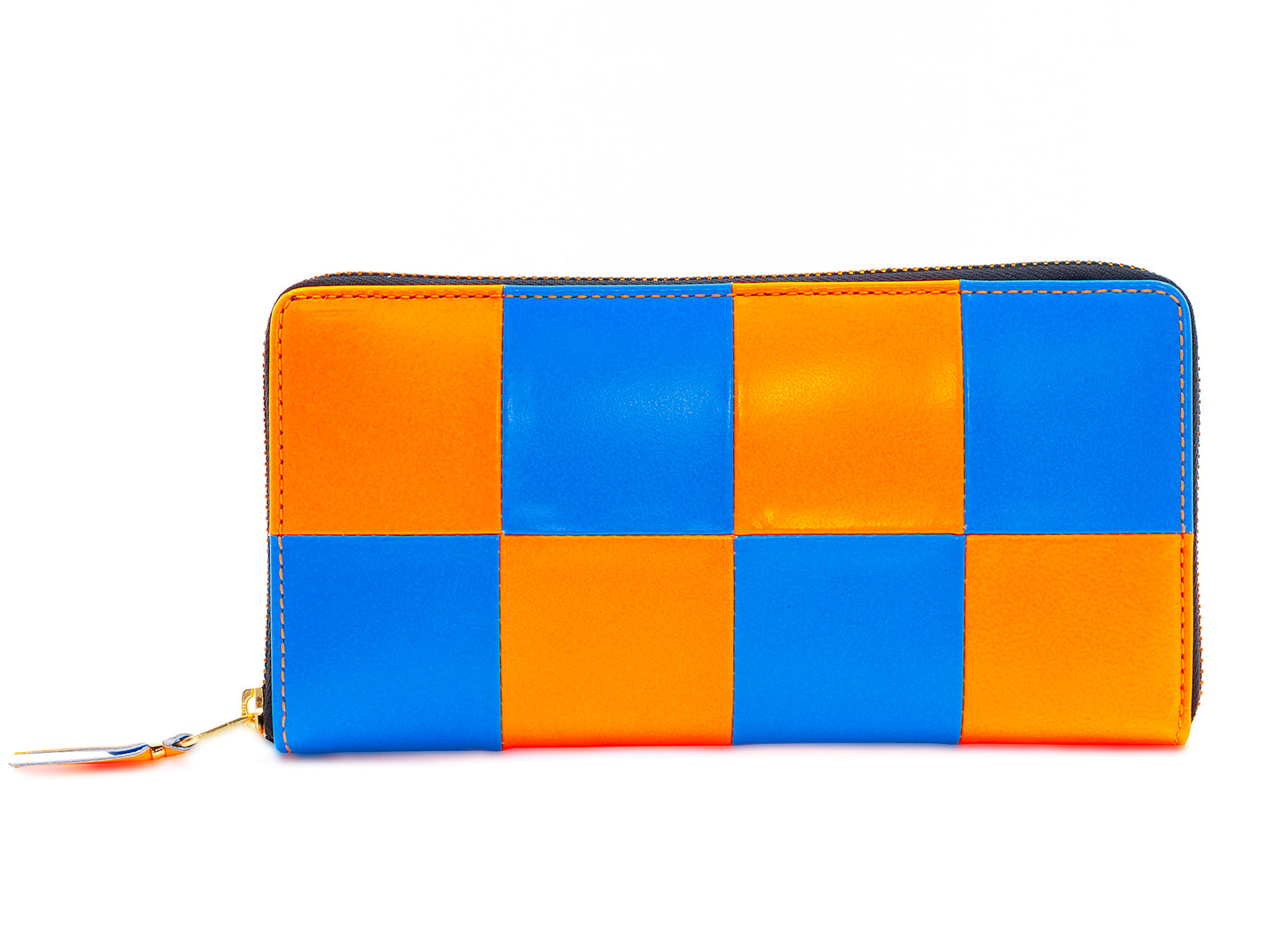 Comme des Garçons Fluo Squares Wallet in Orange / Blue
