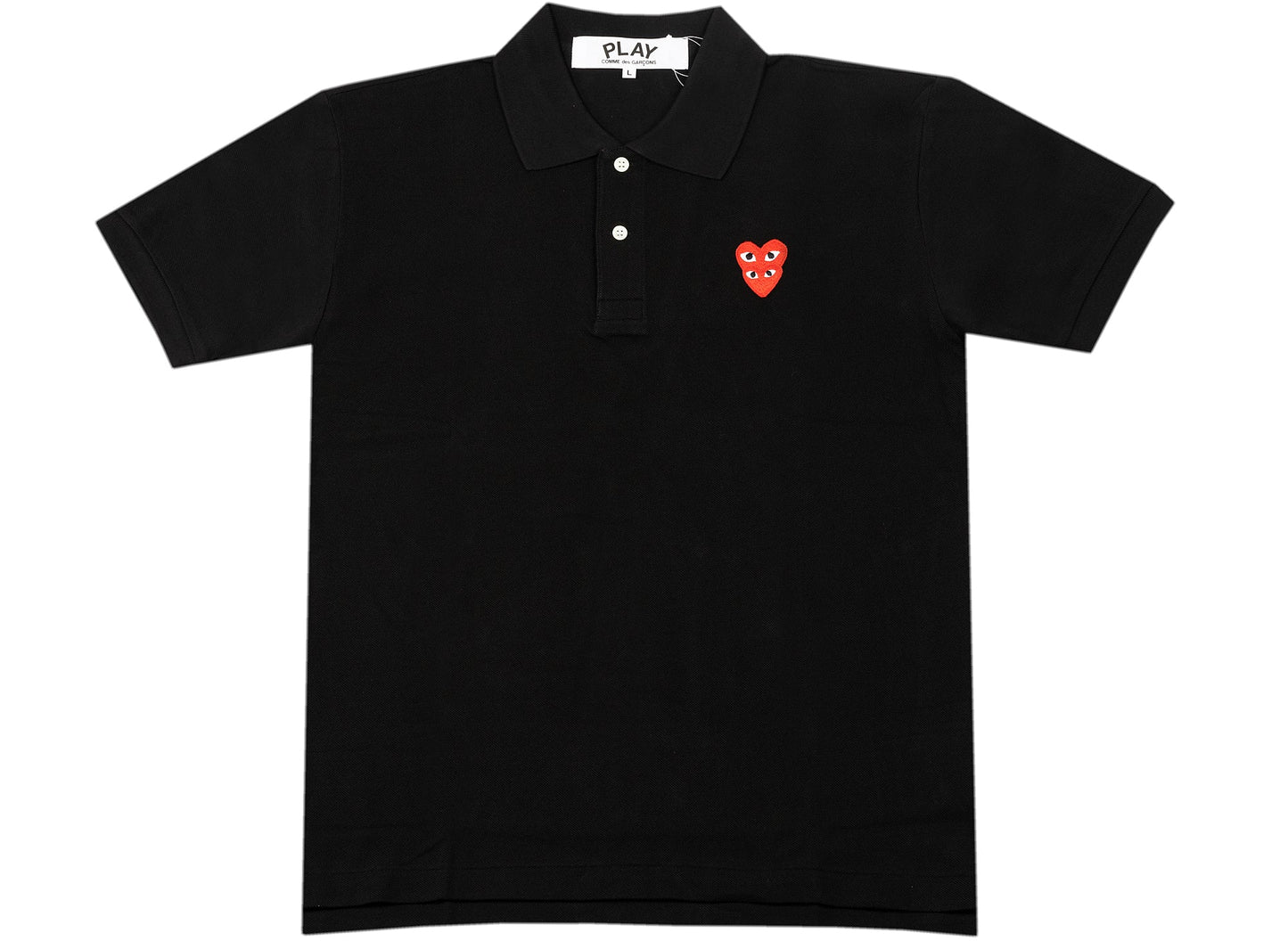 Comme des Garçons Play Polo T-Shirt in Black