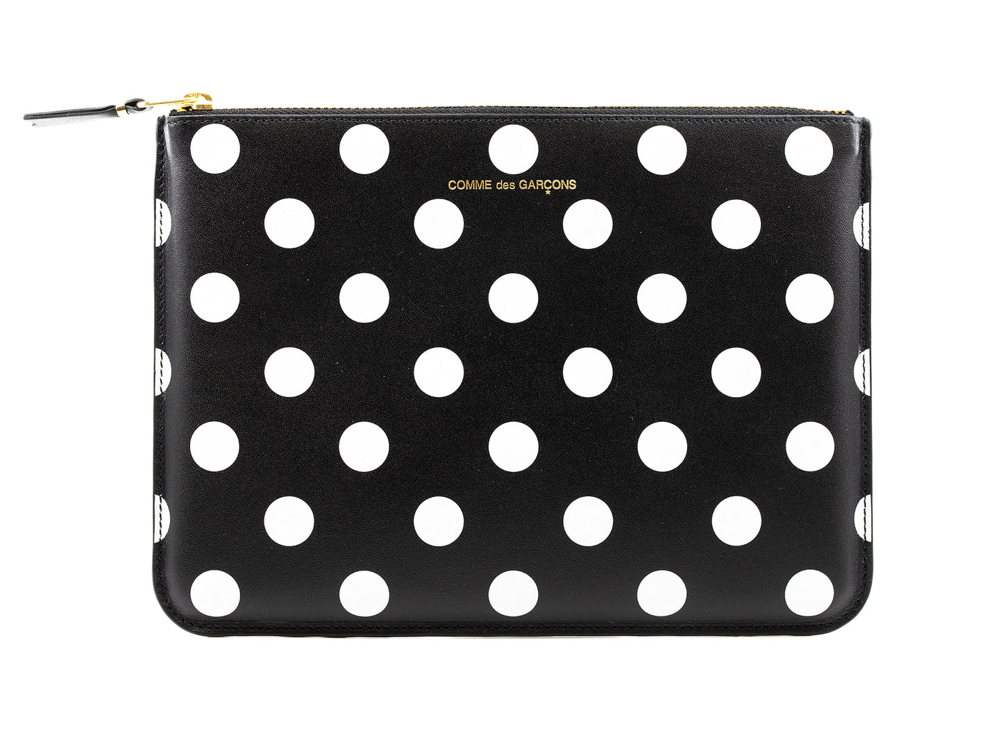 Comme des Garçons Polka Dots Printed Wallet in Black