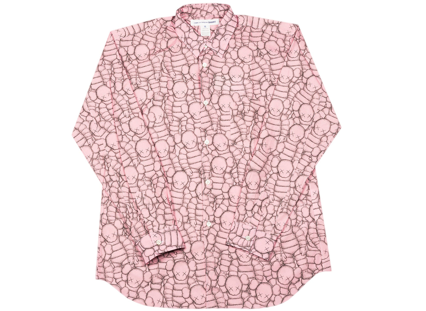 Camisa abotonada Comme des Garçons SHIRT x KAWS de tejido tramado