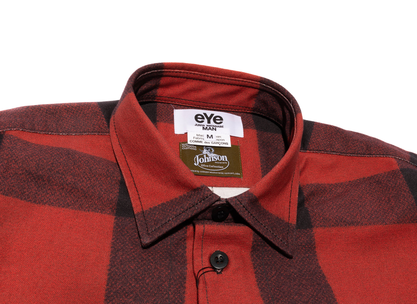 Comme des Garçons x Junya Watanabe Flannel Jacket in Crimson / Black