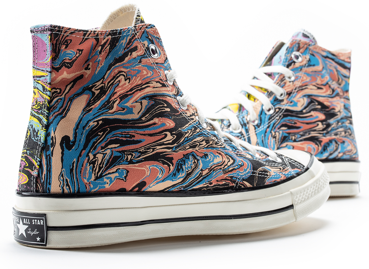 Converse Chuck 70 Hi Marble in Egret / Black