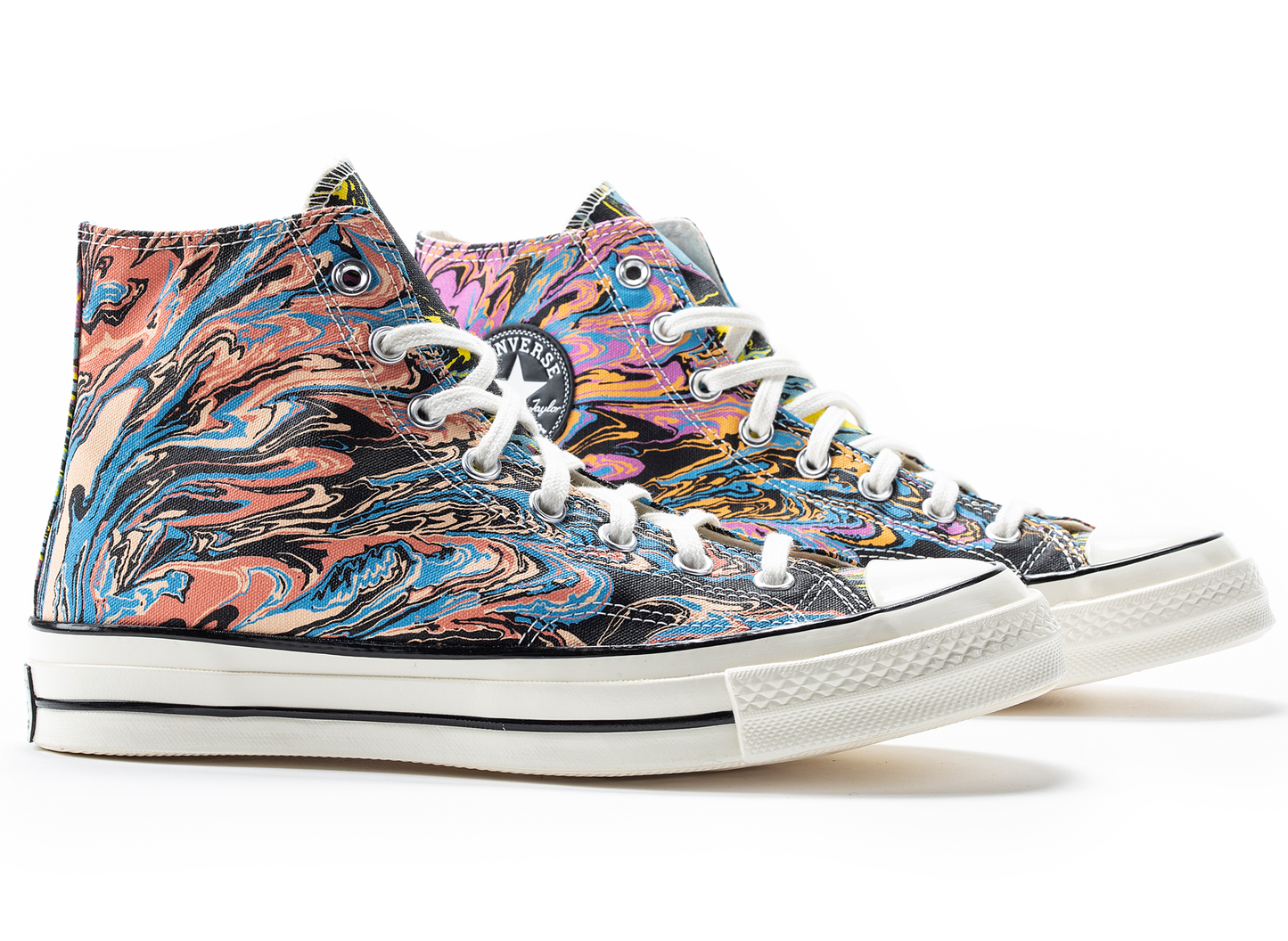 Converse Chuck 70 Hi Marble in Egret / Black