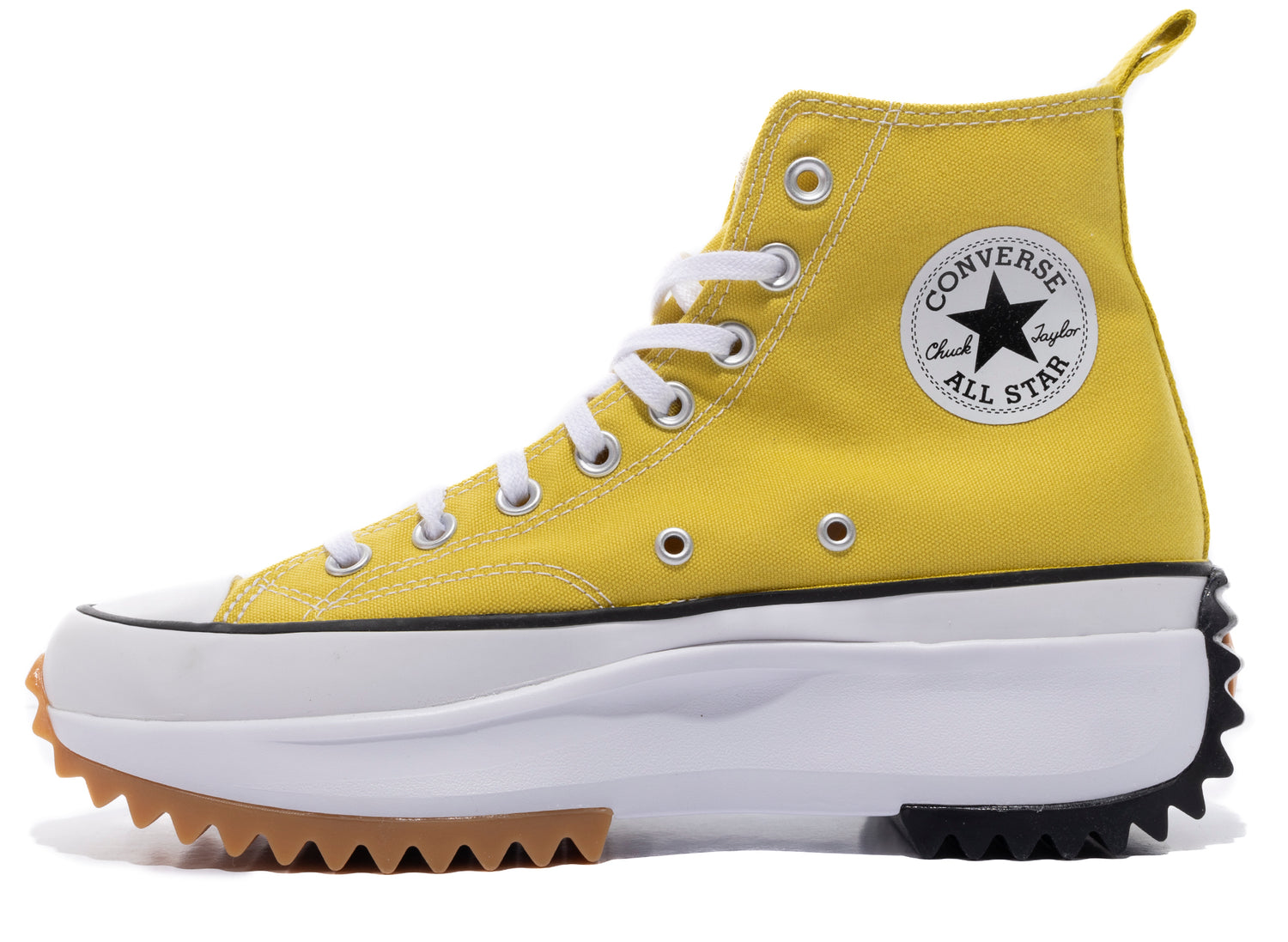 Converse Run Star Hike Hi in Lemon / Black - view 3