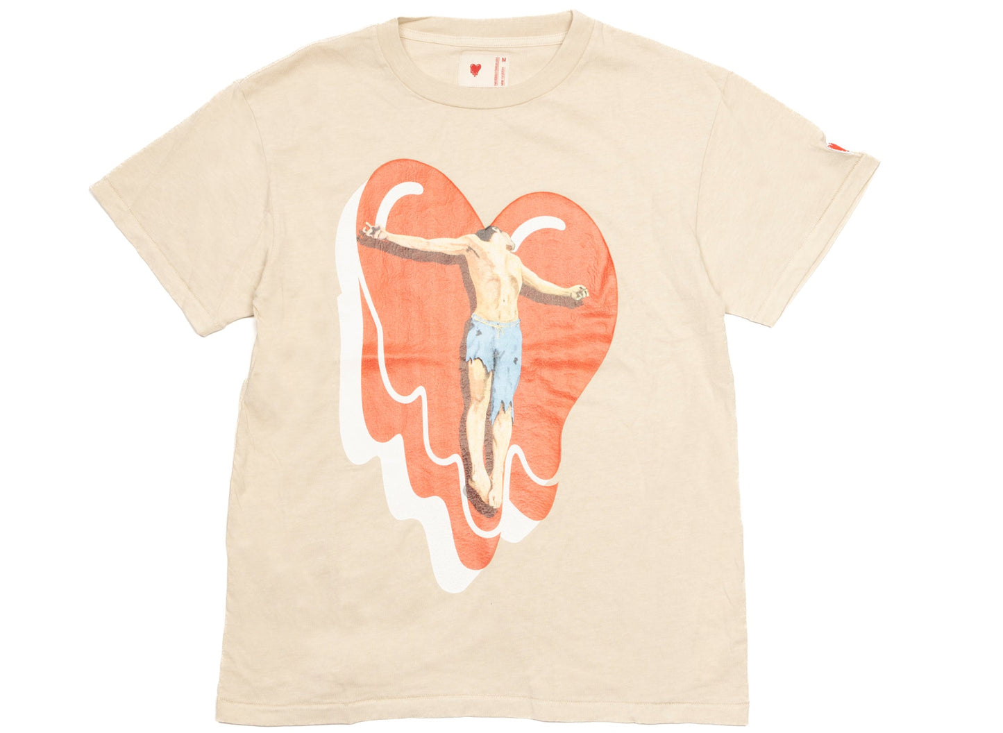 Emotionally Unavailable Cross Your Heart Tee in Taupe