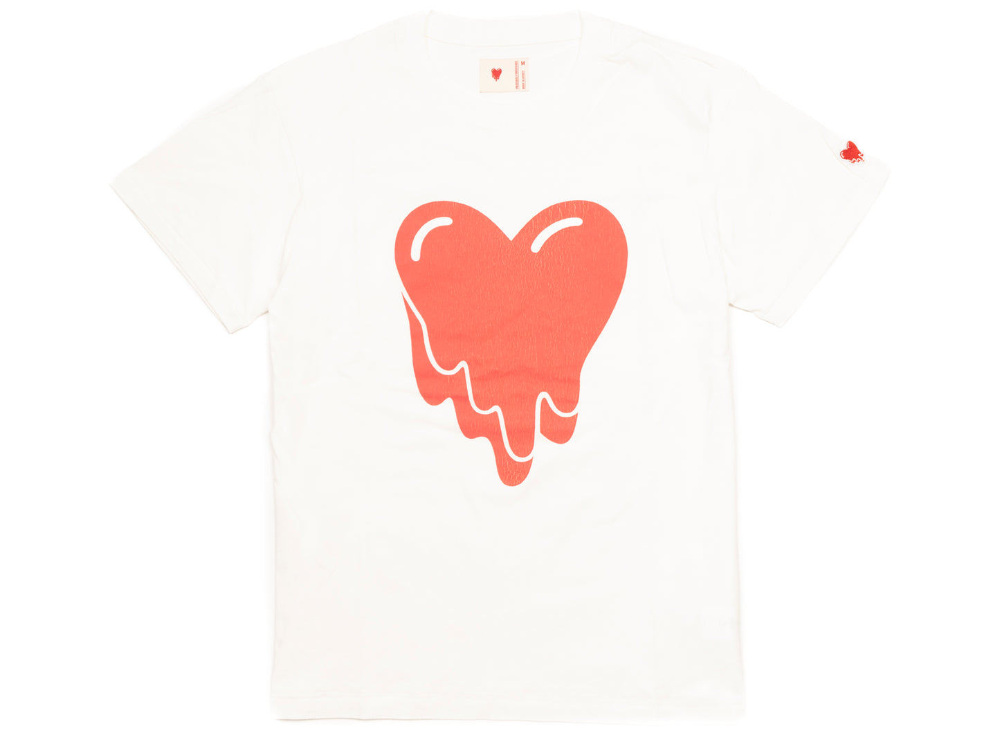 Emotionally Unavailable Heart Logo Tee in White