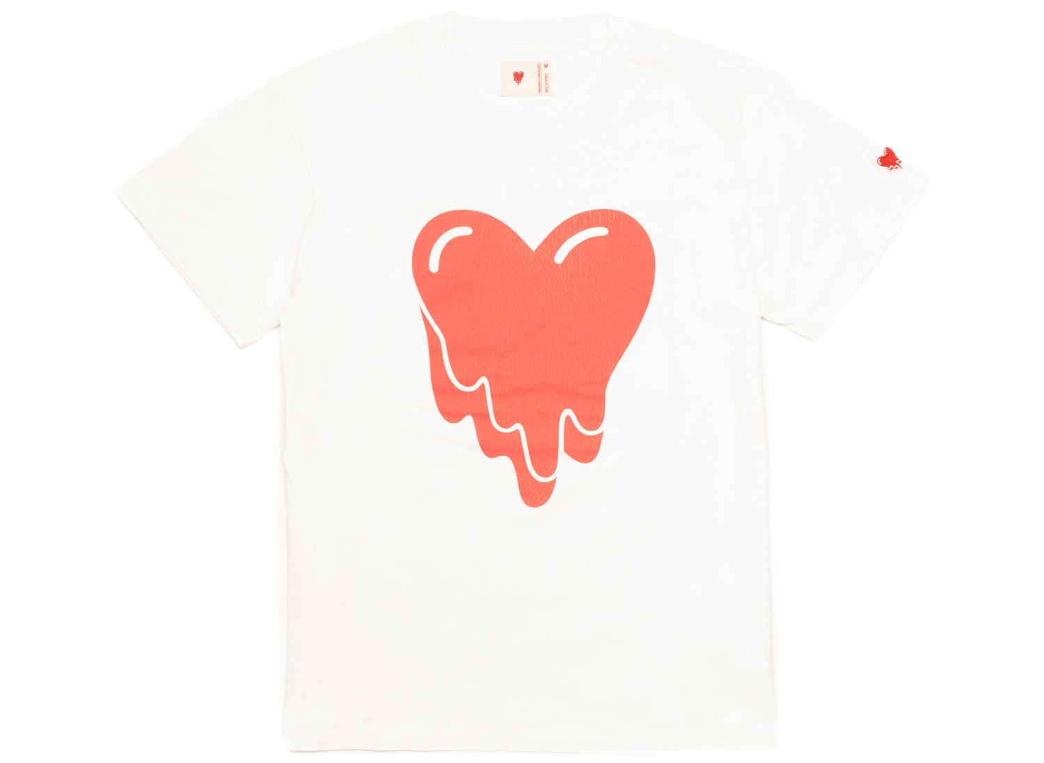 Emotionally Unavailable Heart Logo Tee in White
