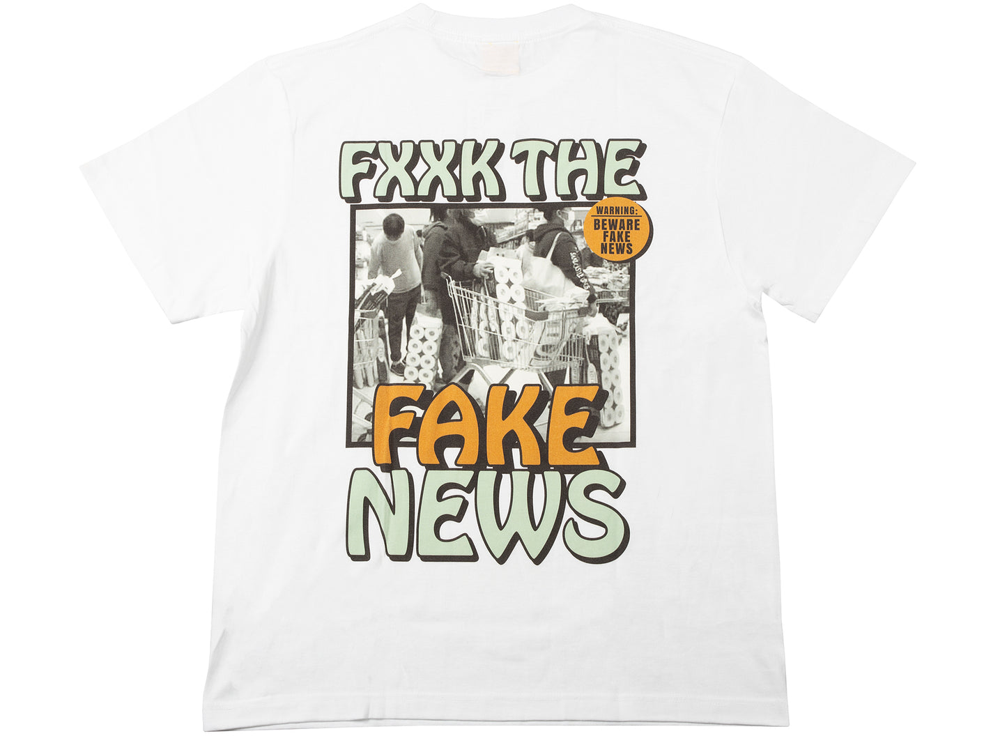 Fucking Rabbits Fake News T-Shirt Pt. 2 in White