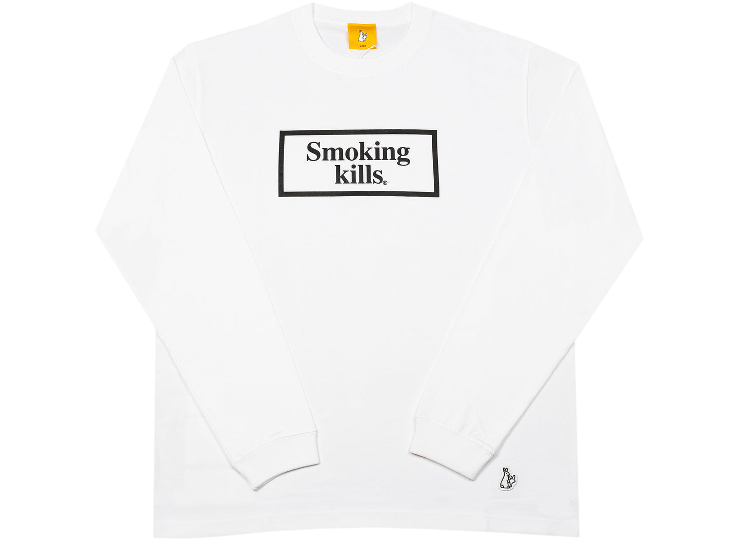 Fucking Rabbits Smoking Kills Box Logo L/S Tee in White