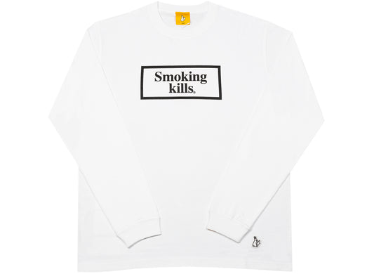 Fucking Rabbits Smoking Kills Box Logo L/S Tee in White