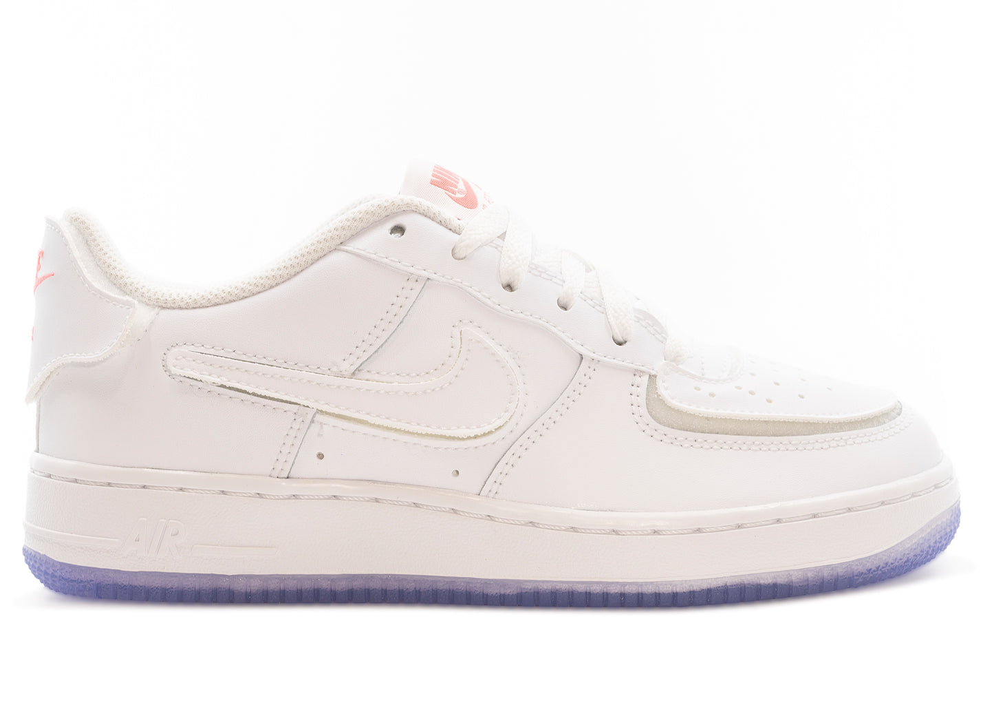 GS Nike Air Force 1/1 in White / Purple Pulse / Pink Salt