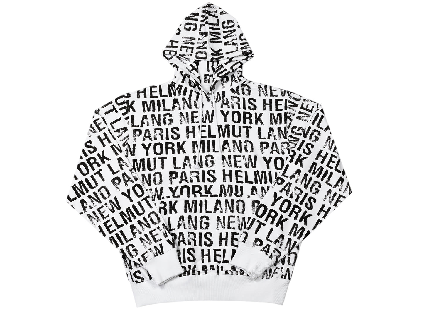 Helmut Lang All-Over Hoodie in White