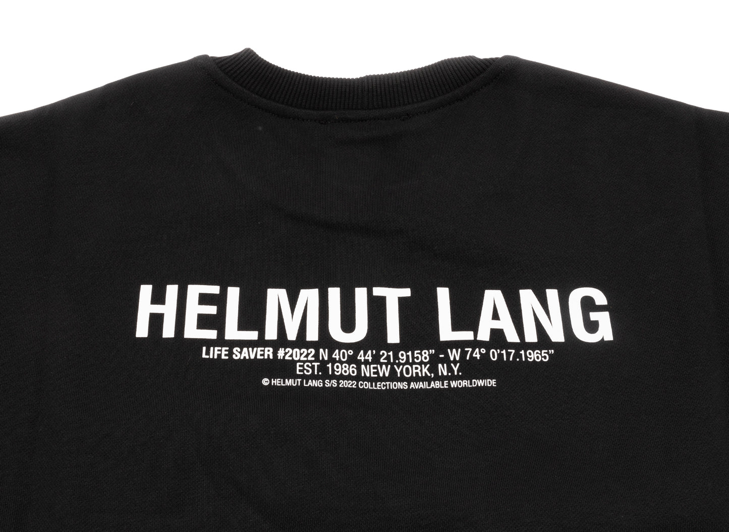 Helmut Lang Lifeguard Cross Crewneck in Black