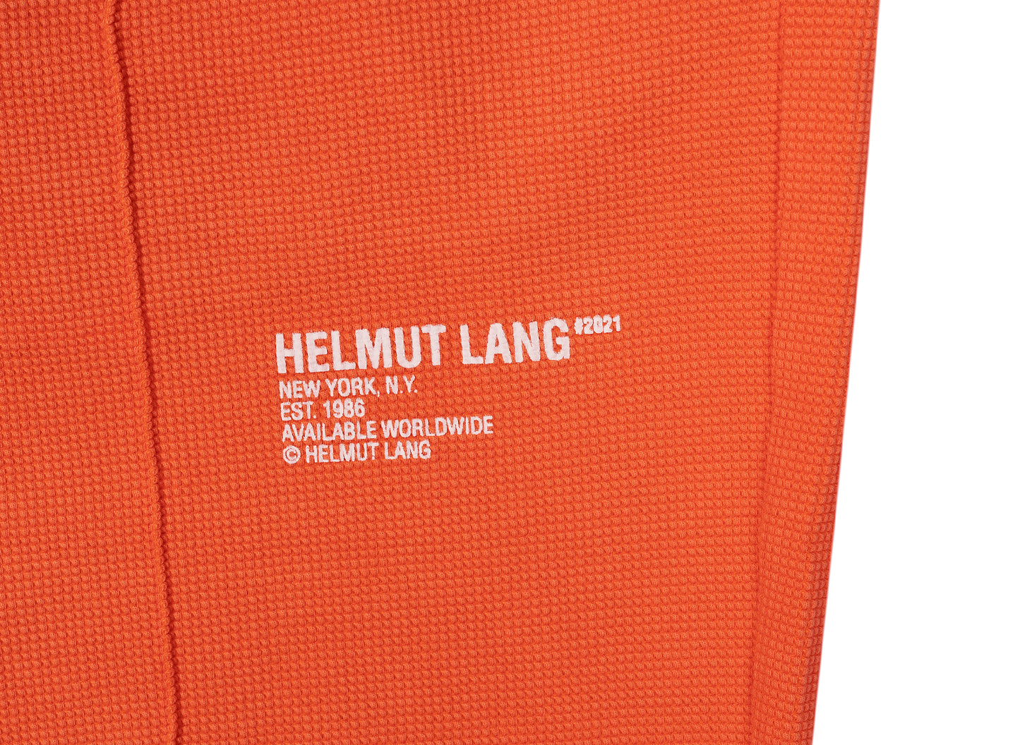 Helmut Lang Waffle Sweatpants in Industrial Orange