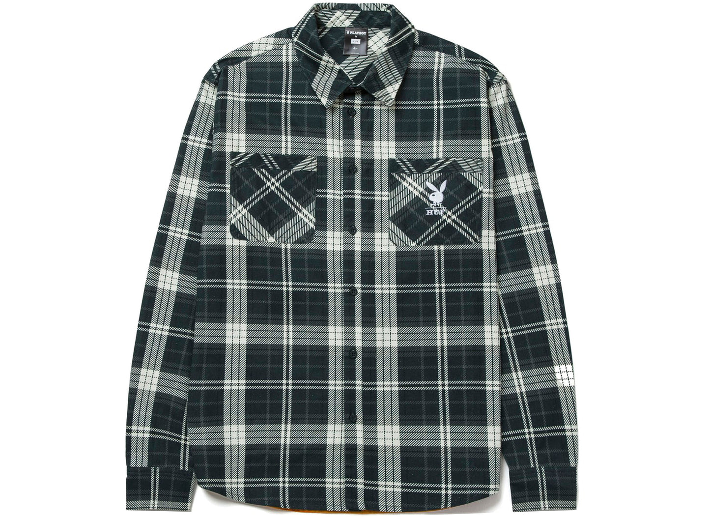 HUF Playboy Monarch L/S Flannel in Black