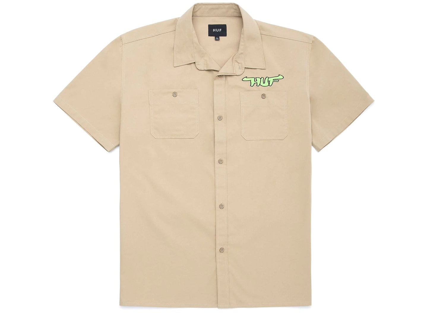HUF Skunky S/S Work Shirt in Khaki